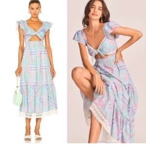LoveShackFancy Emeka Plaid Dress